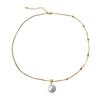 Collar de Perlas para Mujer, No se Desvanece, Lujo Ligero, Nicho, Cadena para Clavícula Versátil de Gama Alta para Verano, Cadena para Suéter, Joyería de Nuevo Estilo Chino
