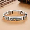 Pulsera Xiangxu de Doble Cadena Paz Tatuaje Dinero Pixiu Personalizada Popular para Hombre Retro Venta Directa de Fábrica