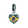 Colgantes de Bandera con Forma de Corazón para el Mundial, de Venta Caliente Transfronteriza, de 15 Países y Regiones, Adecuados para Accesorios de Pulseras y Collares de Bricolaje