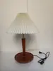 Abajur, luminária de cabeceira para quarto, madeira maciça plissada vintage, luxo leve, quarto de noiva de alta qualidade, luz duradoura, decoração de sala de estar, escritório, luminária de mesa