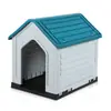 Casa para Perros Impermeable para Todas las Estaciones, Villa para Perros Fácil de Limpiar, Perrera de Plástico para Perros Medianos y Grandes, Jaula para Perros a Prueba de Lluvia para Exteriores