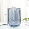 Vaso de Vidrio de Sodio-Calcio Transfronterizo al por Mayor, Tarro de Almacenamiento de Vidrio, Estilo en Forma de U de Lujo Ligero, Decoración de Sala de Estar, Florero para Cultivo en Agua