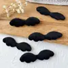 Cuero PU Felpa Grabado Alas de Murciélago Diablo Material Hecho a Mano DIY Decoración Lolita Accesorios de Abanico de Soporte