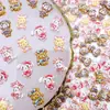 Serie de Animales de Dibujos Animados Accesorios para Uñas Lindo Moño Gato Oso Tachuelas para Uñas Decoraciones de Resina