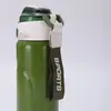 Nueva taza térmica de acero inoxidable estilo crema, taza de agua portátil con vacío de doble capa, estilo ins, se puede imprimir con logo, adecuada para estudiantes y amantes del café