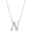 Ventas Directas de Fábrica Collar de Plata 925 26 Letras Inglesas Estilo Simple Ins con Letra Mayúscula con Incrustaciones de Diamantes Nombre Cadena Clavicular Colgante para Mujer