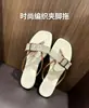 Chanclas Cuadradas con Hebilla Estilo Coreano para Mujer, Nuevo Modelo Verano 2026, Sandalias Deslizables de Suela Suave para Vacaciones en la Playa