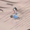 Pin Planeta Piercing de Lengua Cobre Incrustado con Circonita Acero Inoxidable Joyería para Lengua Anillo de Lengua Asteroide Nuevo Estilo Joyería de Piercing con Espiral Externa