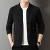 Cárdigan de punto para hombre, manga larga, delgado, estilo coreano, guapo, ropa de otoño, abrigo