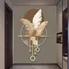 Pintura Decorativa de Hoja Verde Fresca para Sala de Estar con Pintura Colgante para Pasillo de Entrada Fondo de Mueble de TV Pared de Valla Mural LED