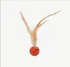 Juguete de Plumas Elástico para Gato Pelota Forma de Balón de Fútbol Resistente Pelota para Mascotas Interactivo Humano-Mascota Alivio del Aburrimiento Artefacto para Provocar Gatos