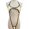 Lingerie Sexy Europeia e Americana Transfronteiriça Macacão Sexy Sem Costas com Cadarço Biquíni de Três Peças Maiô Maiô Traje Feminino