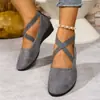 Zapatos de talla grande para comercio exterior, nuevos de verano 2026, zapatos de cuña con punta europea y americana para mujer, mocasines, zapatos deportivos y casuales para mujer