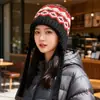Gorro Fair Isle Tejido de Lana Estilo Coreano Otoño e Invierno Pasamontañas Bolsa Doble Propósito Calentador para Dedos del Pie