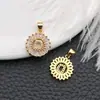 KC dourado e cobre 26 pontos diamante redondo letra inglesa pingente acessório para pulseira e colar DIY materiais para fabricação de joias
