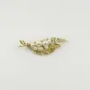 Broche de Perlas Multicuentas de Nuevo Estilo con Diseño de Espiga de Trigo para Mujer, Accesorio de Traje de Alta Gama, Pin para Abrigo, Colgante para Suéter