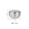 Cuenco de arroz coreano de acero inoxidable 304 de doble capa con tapa, cuenco de fideos instantáneos bibimbap con aislamiento anti-escaldaduras de doble capa para restaurante en casa.