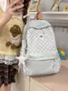 Mochila de cuadros estilo coreano para mujer, con elegante bordado, gran capacidad y diseñada para el uso diario; un nuevo modelo 2026