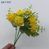 Clavel Simulado de 5 Pétalos y 10 Cabezas Ramo Pequeño Flor Artificial Arreglo Floral Camino de Boda Decoración para el Hogar Material de Flor de Seda Transfronterizo