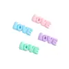 Letras Inglesas de Dibujos Animados Amor Accesorios de Resina Fabricación DIY Pegamento de Crema Pinzas para el Cabello Funda de Teléfono Hebilla de Zapato Materiales para Joyería