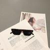 Lentes de Sol del Mismo Estilo de Jennie, Super Cool Retro Negros para Mujer de Moda Forma Cóncava Estilo Callejero Personalizados Gafas de Sol Cat Eye