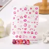 Manicure de rosa popular online popular adesivos de unha japoneses urso morango à prova d'água adesivos de unha adesivos de longa duração