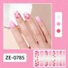Zhengxiang nuevo día de San Valentín esmalte de uñas película pegatinas para uñas transfronterizas 16 dedos amor pegatinas para uñas estampado de labios pegatinas para uñas rosas