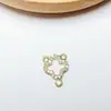 Oro de cobre de 18k chapado microincrustaciones de circonita alta retención de color accesorios de joyería colgante collar pulsera pendientes materiales hechos a mano DIY