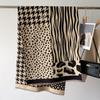 Novo Ponto Elegante Estilo Pied-de-Poule Fashionável Dupla Face Lã Quente Longo Toalha com Manto Xale Inverno Estudante Mulheres