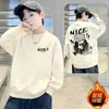 Moletom Infantil Manga Longa 2026 Inverno Camada Base Infantil Tamanhos Médio e Grande Bebê Moletom Estilo Escolar Outono Roupas Infantis