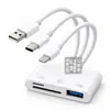 Leitor de Cartão de Memória Três em Um Universal SD/TF Card Reader Compatível com OTG para Apple iPhone Computador Tablet