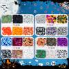 Halloween unhas lantejoulas glitter unha polonês cola slim Crystal lama preenchimento 6 grade unhas jóias atacado