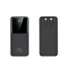 Carregador portátil ultra-fino transfronteiriço com cabo embutido, capacidade de 20000mAh, carregamento rápido, fonte de energia móvel, presente com logotipo personalizável