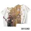 Camiseta Popular de Verano de Manga Corta con Borde Deshilachado Articulado Celine Coco Ropa Estampada para Hombre y Mujer Tops