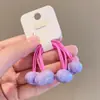Corda de Cabelo Cor de Doce Estilo Coreano Coração Acessórios de Cabelo para Crianças Anéis de Cabelo para Mulheres Corda de Cabeça Cor Contrastante Payon Tendões de Borracha de Princesa