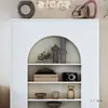 Gabinete Decorativo de Lareira Estilo Francês, Gabinete de Exibição Branco e Preto Estilo Americano para Sala de Transmissão ao Vivo, Gabinete de Entrada Estilo Nórdico para Pousadas