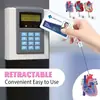 Porta-Crachá Retrátil Acrílico com Glitter em Formato de Coração, Modelo Novo Transfronteiriço para Médicos e Enfermeiros, Carretel de Crachá com Clipe Retrátil