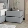Mesita de Noche Inteligente de Lujo Ligero, Moderna y Sencilla, para Uso Doméstico en el Dormitorio, Gabinete de Mesita de Noche de Madera Maciza, Gabinete de Almacenamiento Multifuncional para Mesita de Noche, Completamente Ensamblado