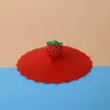 Tampa de copo universal de grau alimentício tampa macia capa contra poeira desenho animado fruta onda cor mista combina com tudo diário estudante