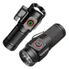 Linterna Mini de Aleación de Aluminio Luz Fuerte para Exteriores 18650 Tres Ojos Cuatro Ojos Cortador Monstruo Clip para Bolígrafo Imán Linterna