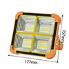 Iluminación Solar Portátil para Exteriores Transfronteriza Estilo Camping Puesto de Venta Carga Multifunción USB Reflector de Emergencia Luz Fuerte