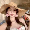 Delicia con Aroma a Limón: Pendientes de Malla Blanca con Flores y Borlas de Hada Súper, Accesorios Únicos y Hermosos para Vacaciones
