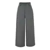 Pantalones de Traje Caqui de Cintura Alta Sueltos de Pierna Ancha para Mujer Otoño 2026 Nuevo Estilo Estilo Old Money Caídos de Pierna Recta Pantalones Casuales