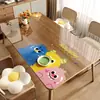 Alfombrilla de Mesa Transparente Dopamina Vidrio Suave de PVC Impermeable a Prueba de Aceite Resistente al Calor Lavable Mantel Dibujos Animados Mesa de Café Mesa de Comedor Alfombrilla
