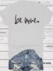 Amazon eBay nova moda manga curta seja meu verão tendência europeia e americana camiseta feminina top feminino em estoque atacado