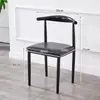 Silla de Comedor Nórdica Modelo Nuevo 2025 Juego de Mesa y Sillas de Comedor para Uso en el Hogar, Silla con Respaldo, Taburete de Estudio, Silla de Madera Sintética, Silla de Arte en Hierro Tipo Cuerno