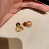 Novo Estilo Chinês Artesanato Antigo Ouro de Areia Estilo Nacional Pingente de Abóbora de Ágata Vermelha Colar da Sorte com Olho de Tigre Cravejado com Diamantes