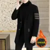 Casaco de Lã de Comércio Exterior Masculino Comprimento Médio Outono e Inverno Casual Casaco de Lã Masculino Algodão e Aconchegante Top Moderno Jovem