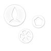 Ferramentas de Cozinha de Plástico Desenho Animado para DIY de Iniciantes para Simular Assar Biscoitos, 3 Peças de Moldes de Rabanete e Pentágono para Uso Doméstico
