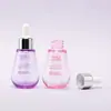 Frasco Conta-gotas Garrafa Lâmpada Pequena Elegante 50ml, Frasco Transparente de Forma Especial para Óleo Essencial, Garrafa Plástica Pet para Viagem Atacado